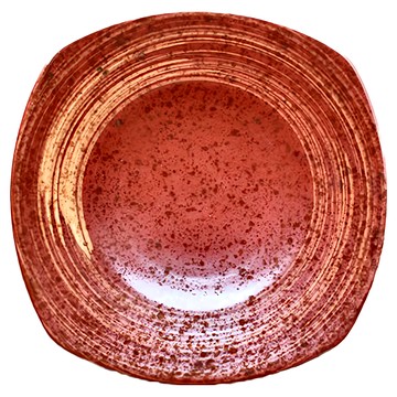 佐和陶瓷 刷毛 赤釉 瓷器 日本產  27.5 x 27.5 x 4cm  1個