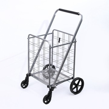 購物車/菜籃車 爬樓買菜車 中框 上下樓不費力 樓梯搬運輕鬆 爬樓省力 摺疊便攜 省力搬運 黑色