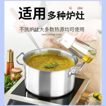 不銹鋼煮面鍋混沌高湯鍋煲湯鍋深高鍋燉鍋料理鍋湯煲原單無