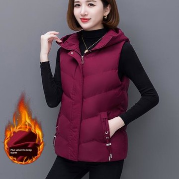 短款加絨保暖媽媽時尚背心馬甲