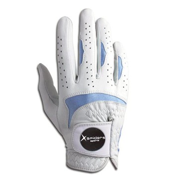 xspiders 女款 羊皮高爾夫球手套 右手用  21號  混和顏色  1個