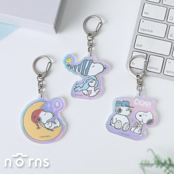 Peanuts史努比極光鑰匙圈-Norns Original Design Snoopy OLAF 幻彩壓克力鑰匙圈
