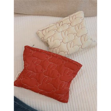 高顏值可愛軟萌小兔子化妝包女便攜大容量拉鏈收納包精致手作布包