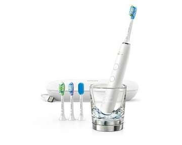Philips【美國代購】飛利浦 電動牙刷 超音波鑽石靚白9500系列 智慧型HX9924/01 - 白色
