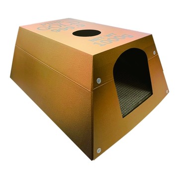 【2入組】iCat 寵喵樂-組合式金磚造型貓抓屋 (QQ52328)(送iCat 寵喵樂-CAT STICK木天蓼棒 (牛奶/薄荷) *1盒  隨機出貨)