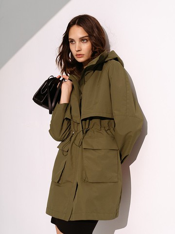 環保女性可縮腰造型 防風防水輕機能外套(2色)