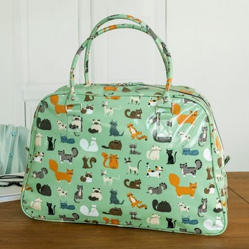 《Rex LONDON》旅行收納手提肩背包-貓派對-- 側背包 斜背包 背帶包