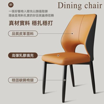 家用餐椅餐桌靠背椅餐廳凳子輕奢高級義式飯店舒適久坐用餐椅