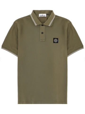 stone island polo with logo