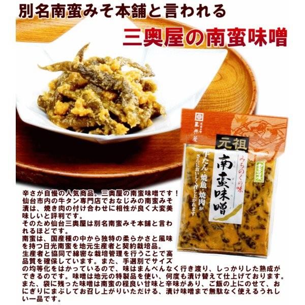 つけもの おかず味噌 三奥屋 南蛮味噌 90g×5袋 送料込