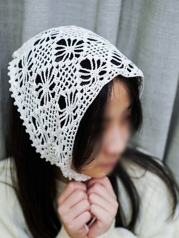 手作-三用三角巾-純白色