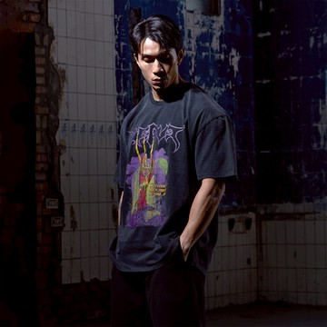 VintageWash Oversized水洗短袖 - 萬聖節限定Marvel Zombies - Wolverine