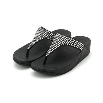 FITFLOP  LULU MAXI 水鑽夾腳拖鞋 黑 6212-16128 女鞋