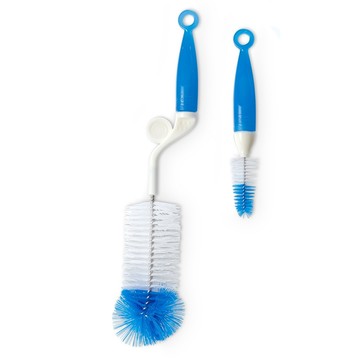 KU.KU Duckbill 酷咕鴨 360度旋轉抗菌奶瓶刷2件組  1組  藍色