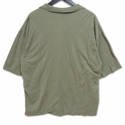 オーラリー　スキッパーポロシャツ AURALEE オーラリー 半袖ポロシャツ スキッパー ポロ カーキ 4(L