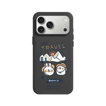 iPhone 17 Pro Max SolidX 黑 - 懶散兔與啾先生 Lazy Rabbit and Mr.Chu - Let's travel