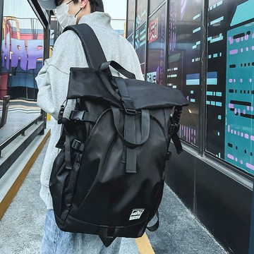 台灣熱賣男士大容量雙肩包機能風工裝登山包戶外籃球包短途旅行防水背包女-L0815 PQUI