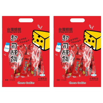 台灣親親 起司酥餅 台灣經典零食 酥脆起司香  250g  2袋
