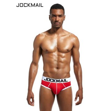 JOCKMAIL男士三角內褲棉質面料舒適透氣男生低腰短褲三角褲純色