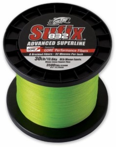 23kg Neon Lime Sufix 832 Braid Line-3500 Yards