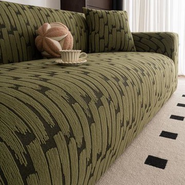 提花絨純色2025新款防貓抓沙發罩簡約彈力防滑防塵直排沙發套罩