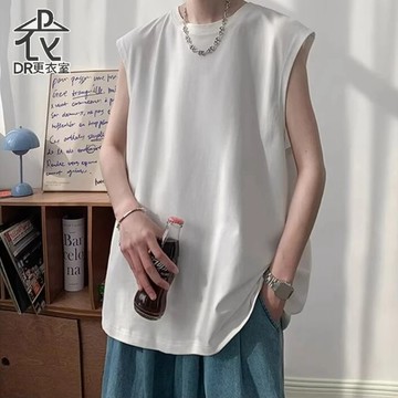 DR更衣室-背心 休閒流行設計感背心 健身運動打底汗衫 薄款 工作服 男裝 韓系男裝 大尺碼5XL【NL624539】