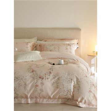 秋冬裸睡140S超柔天絲棉磨毛四件套輕奢保暖親膚數碼印花床上用品