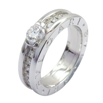 【二手名牌BRAND OFF】BVLGARI 寶格麗【再降價】 18白K金 鑽石 B.zero1 戒指 #49