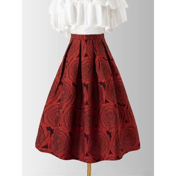 高級感秋冬洋氣過膝顯瘦半身裙