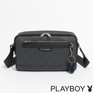 PLAYBOY - 雙層式斜背包  Mbition系列 - 深藍色