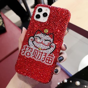 適用于iPhone17pro max蘋果16pro手機殼Air招財小貓15plus新年14紅色13保護套12全包防摔女