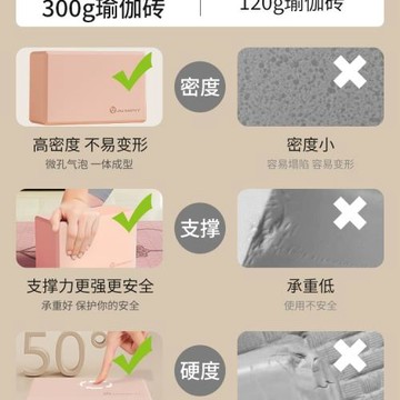 瑜伽磚成人高密度兒童跳舞輔助磚初學者舞蹈磚塊練功泡沫磚珈居家