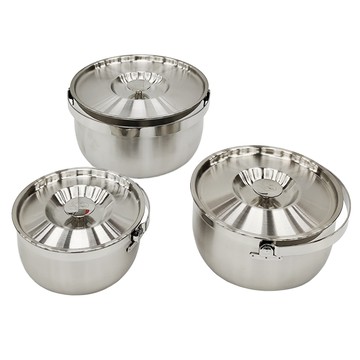 Mother Goose 鵝媽媽 凱薩316醫療級不鏽鋼 調理鍋3件組 16+19+22cm 適用瓦斯爐/電爐/紅外線爐/IH爐  1組