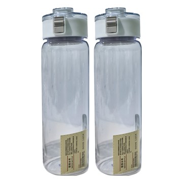 簡約太空杯 810ml 矽膠提手 雙重防漏設計 一鍵開啟 大口徑方便清潔 茶隔設計過濾茶網  經典白  1組