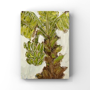 香蕉畫香蕉樹與水果藝術香蕉棕櫚藝術香蕉葉草