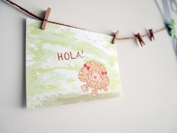 明信片- Hola! 紅貴賓