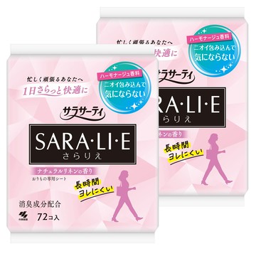 小林製藥 SARA·LI·E 衛生護墊 天然亞麻布香 72片 獨家快乾成分 常保乾爽 透氣性佳  14*5.7cm  2包
