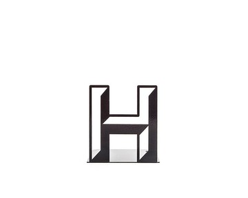 一個金屬書擋 H -字母很漂亮 -