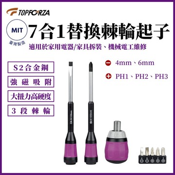 TOPFORZA 拓伏銳 7 IN 1替換式棘輪起 SD-7506
