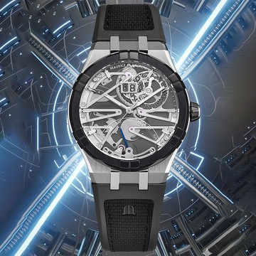 Maurice Lacroix 艾美錶 AIKONIC系列 大日期逆跳星期鏤空機械錶-43mm AC8008-SSL20-090-2
