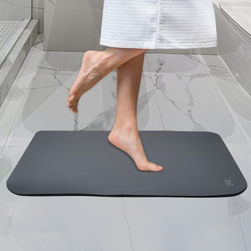 UC/軟式珪藻土吸水輕薄地墊-40x60cm-鐵灰