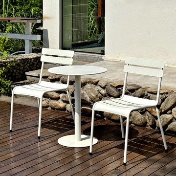 庭院休閒桌椅 現代簡約室外鐵藝靠背椅花園民宿網紅簡易餐桌椅陽臺休閑桌椅組合LL0092公司貨