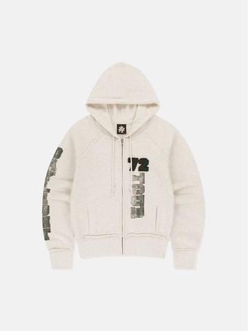 72TOUR Zip Up Hoodie [Heather light brown]