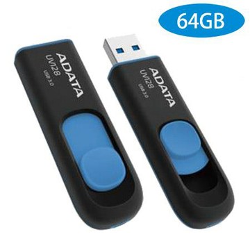 威剛ADATA隨身碟/UV128/黑藍/64G/USB3.2
