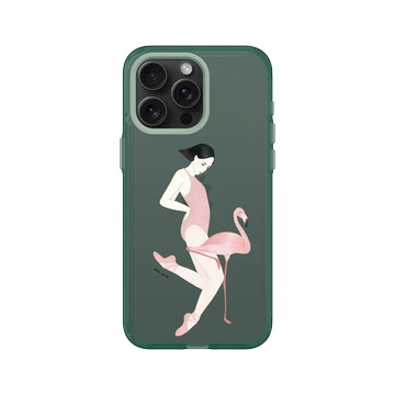 iPhone 15 Pro Max Clear 憂墨綠 - 欣蒂小姐 Miss Cyndi - 與鶴共舞