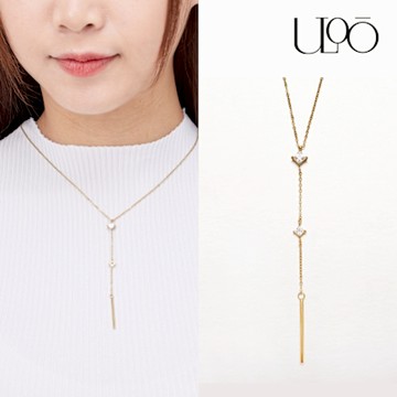 ULOO Glimmer 氣質佳人流線項鍊-金色 UN4003310