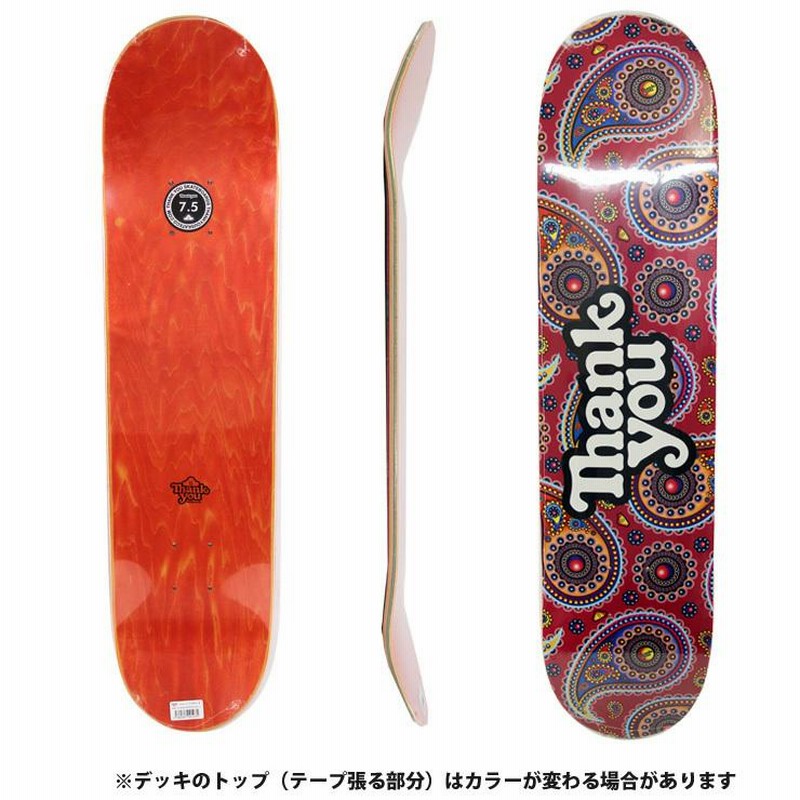 スケボー デッキ サンキューTHANK YOU PAISLEY LOGO DECK 7.5 7.75 8.0