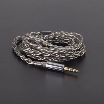 音頻線 音源線 喇叭線 四股雙絞耳機升級線0.78MMCX單晶銅鍍銀4.4平衡3.5立體發燒音頻線