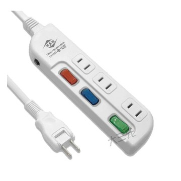 威電 CK2332 過載斷電3開3座電源線組 6尺/9尺/15尺 過載自動斷電