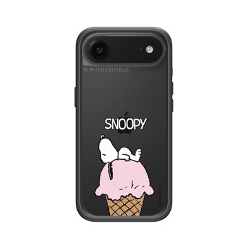 iPhone Air Mod NX -邊框背蓋組合 (相機按鈕) 黑 - 史努比 Snoopy - 冰淇淋甜筒